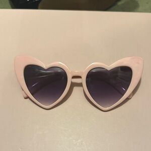 Pink Heart-Shaped Sunglasses